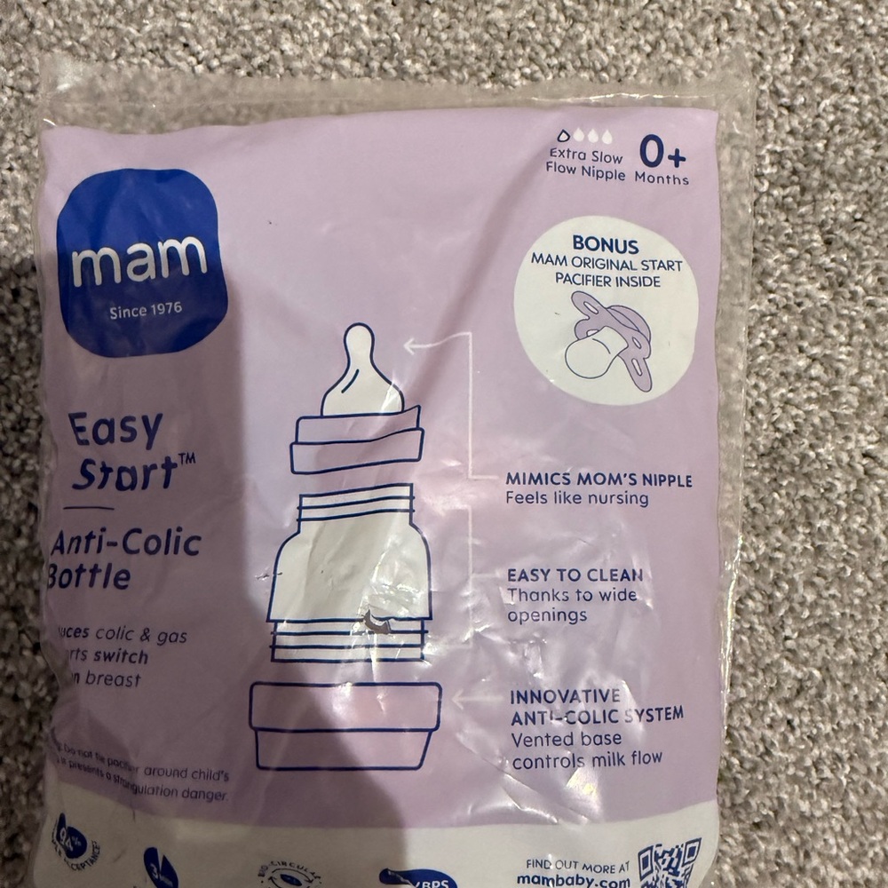 MAM Easy Start Anti-Colic Bottle bonus pacifier